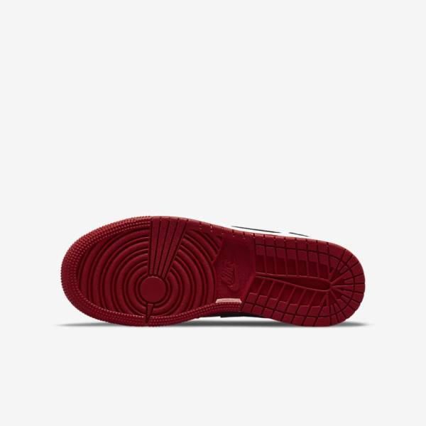 Nike Air Jordan 1 Mid Older Dječje Tenisice Crvene Bijele Crne | NK789GXC